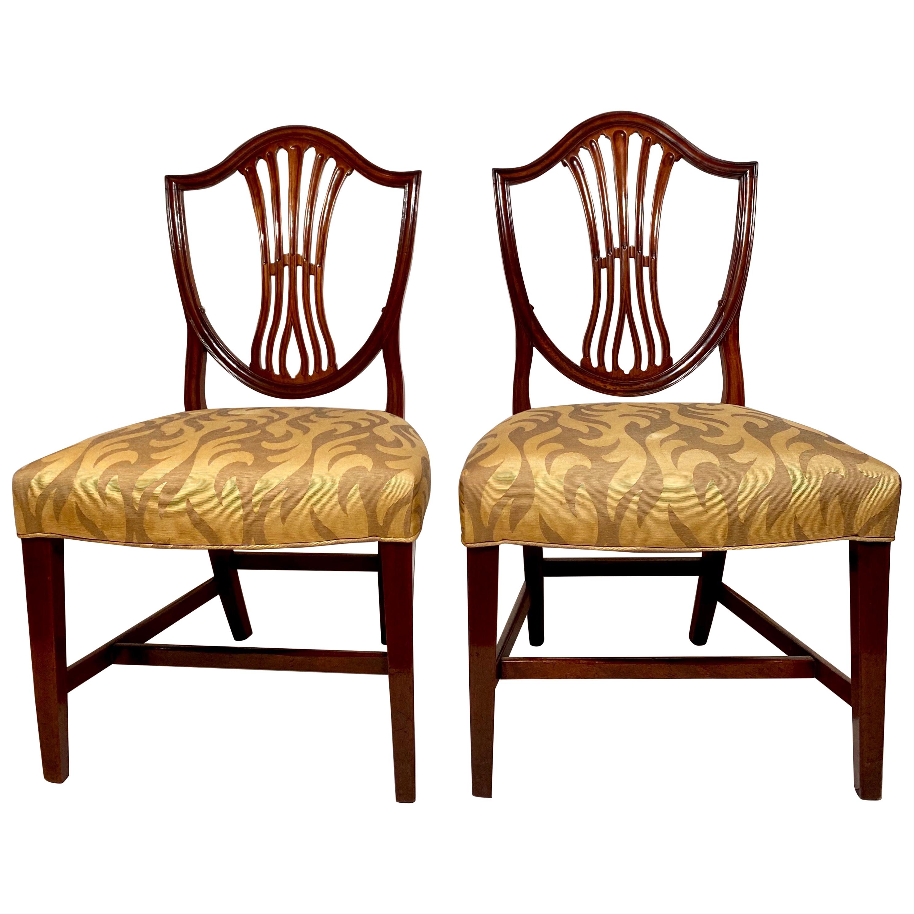 Antique French Fine Walnut Side Chairs, circa 1880