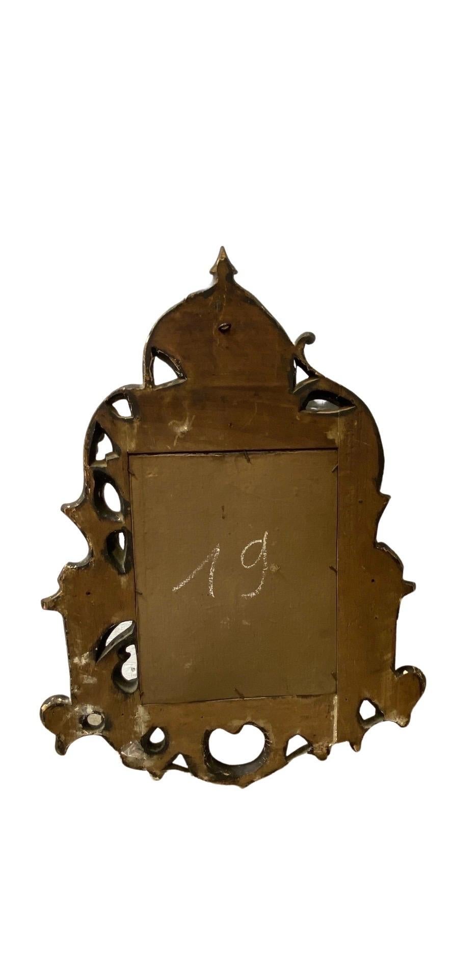 Ebony Antique French Finely Carved Gilt and Carved Wood Musical Wall Mirror Circa 1830 For Sale