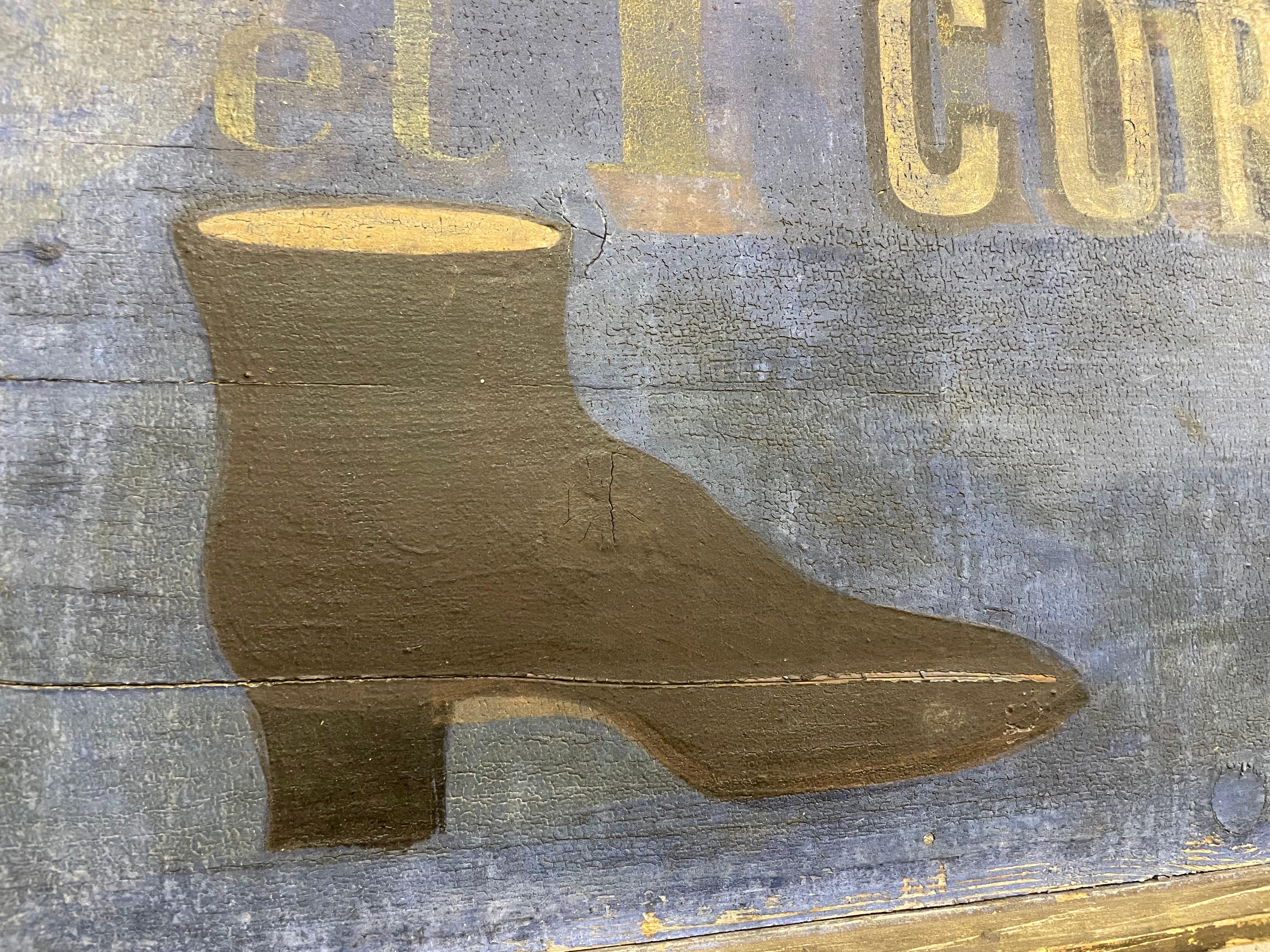 Antique French Finkbeiner Cordonnier (Cobbler) Advertising Sign For Sale 1