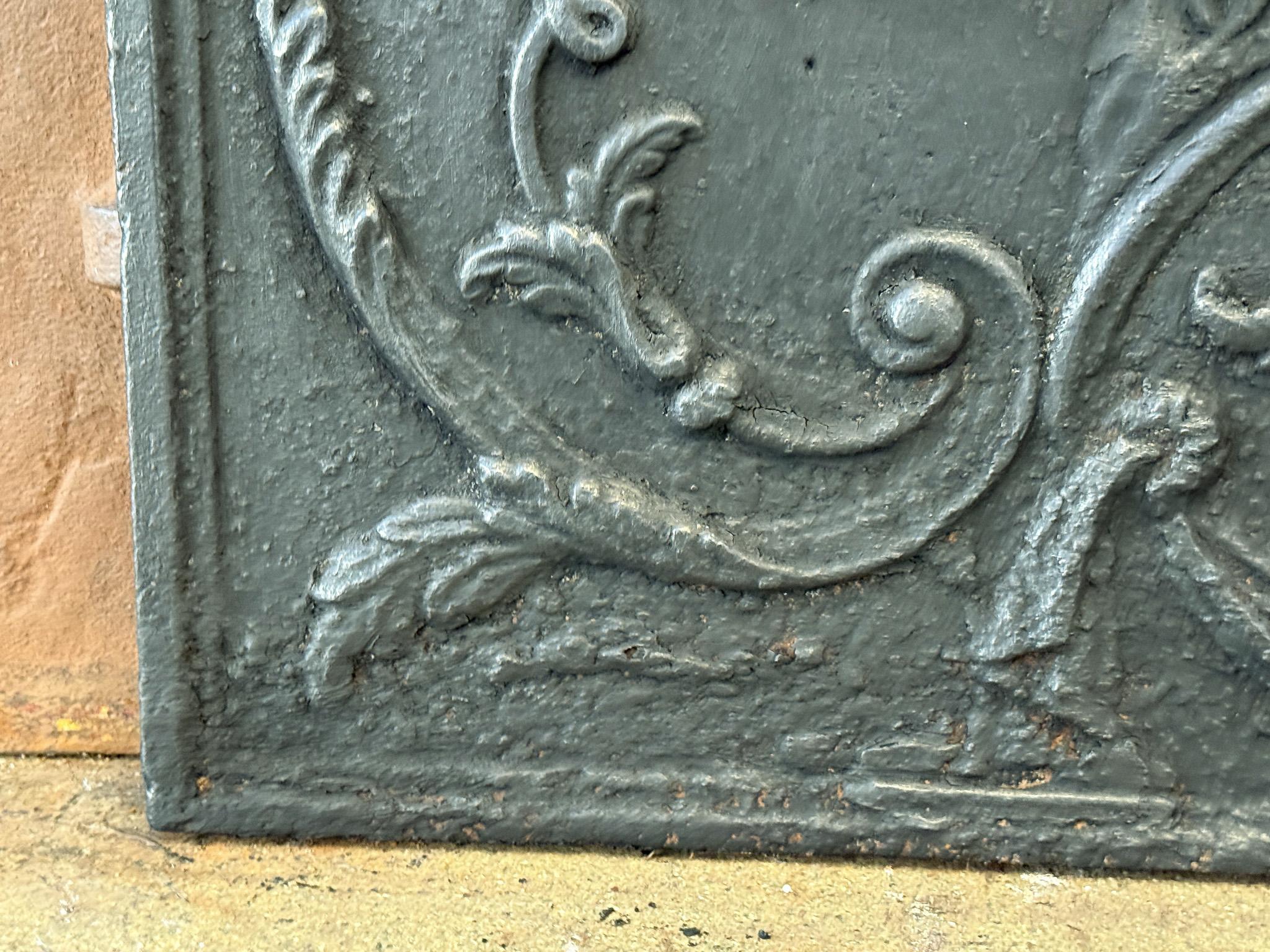 Antique French Fireback / Backsplash con la Dea Venere, periodo Luigi XV in vendita 2