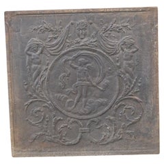 Antique French Fireback / Backsplash with the Goddess Venus, Neoclassical Period