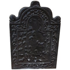 Plaque de cheminée française ancienne, vers 1880