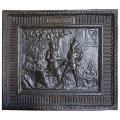 Antique French Fireback Depicting Napolean