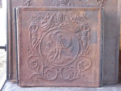 Antique French Fireback / Backsplash with the Goddess Venus, 18th Century