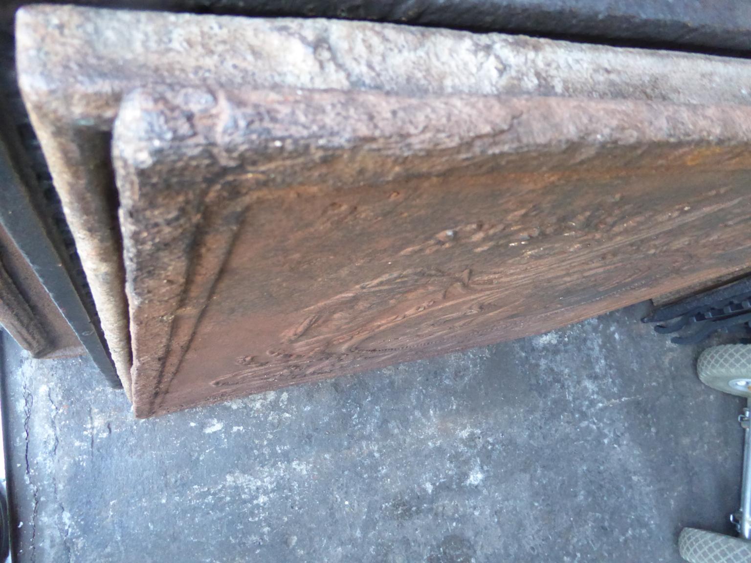 Antiker französischer Kaminschirm/Rückenschliff mit der Göttin Venus, 18. Jahrhundert (Eisen) im Angebot