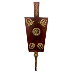 Antique French Fireplace Bellows 18th C Rosewood Gilt Ormolu Mounts