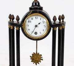 Antique French Fireplace Clock from circa 1840 with Gilding