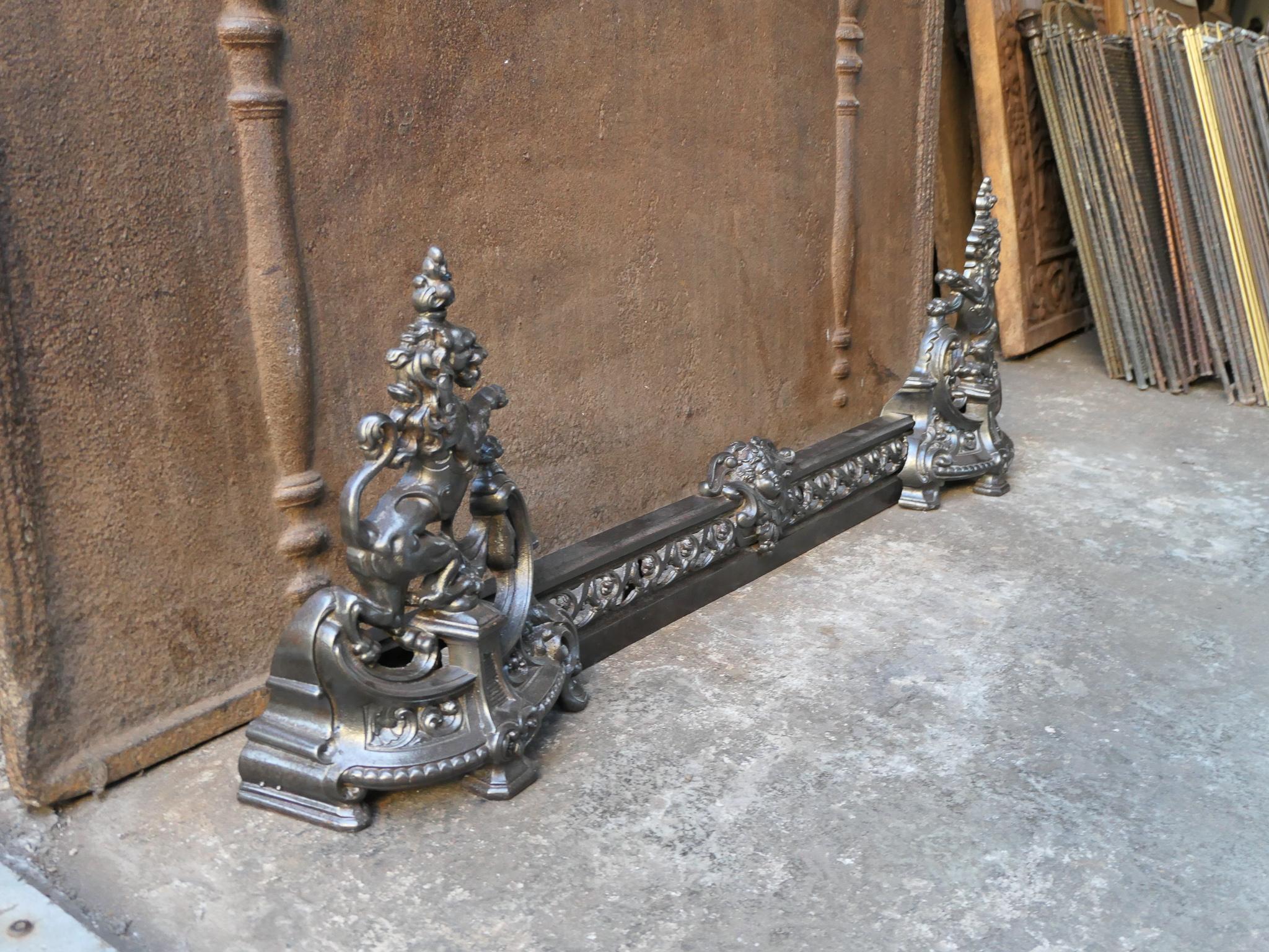 Antique French Fireplace Fender, 19th Century For Sale 4