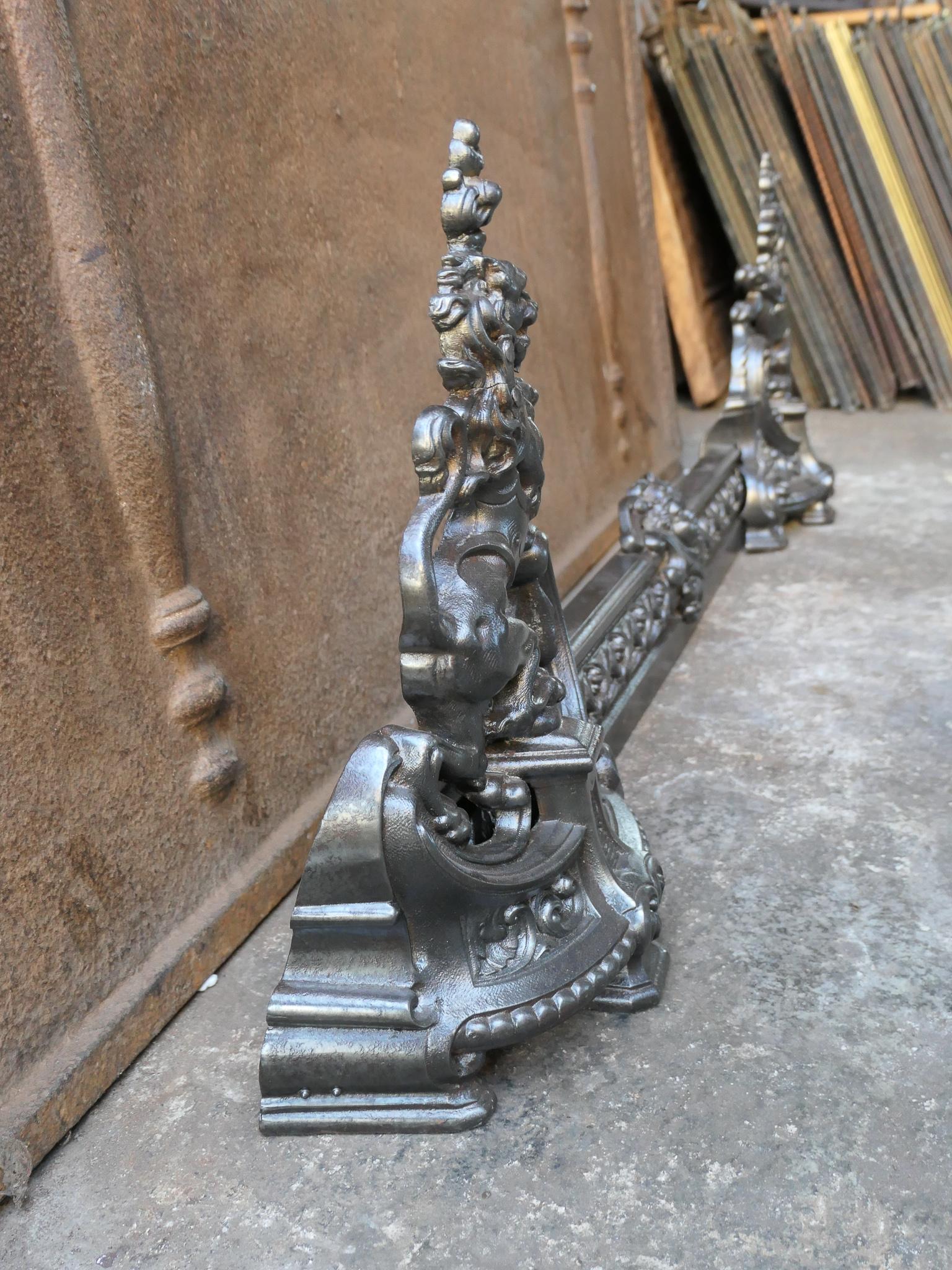 Antique French Fireplace Fender, 19th Century For Sale 5