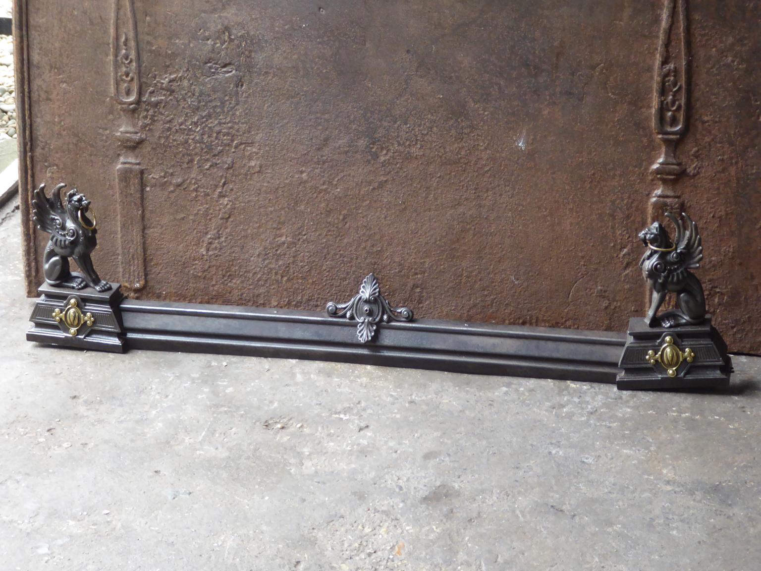 Napoleon III Antique French Fireplace Fender, 19th Century For Sale