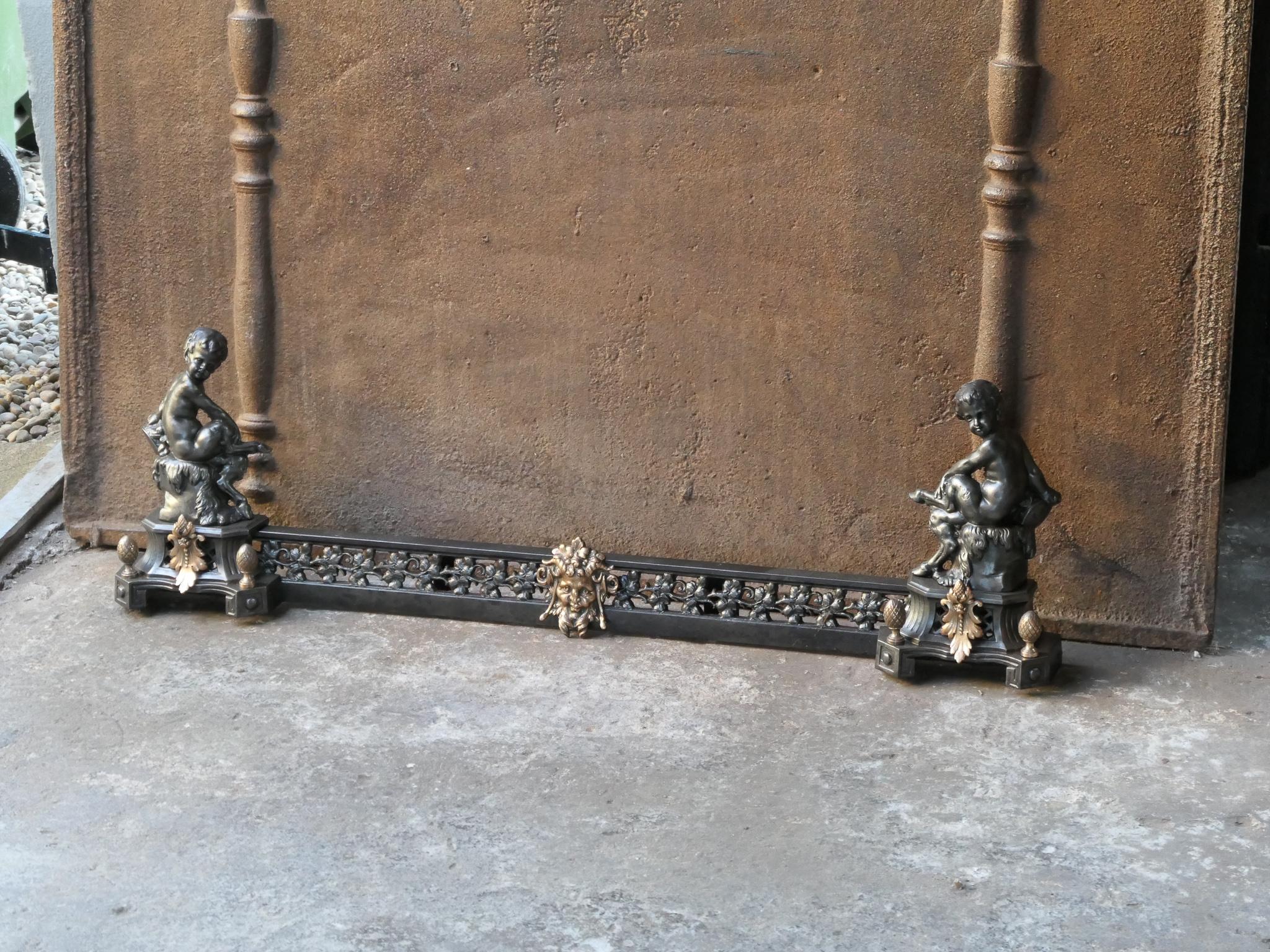 Napoleon III Antique French Fireplace Fender, 19th Century For Sale