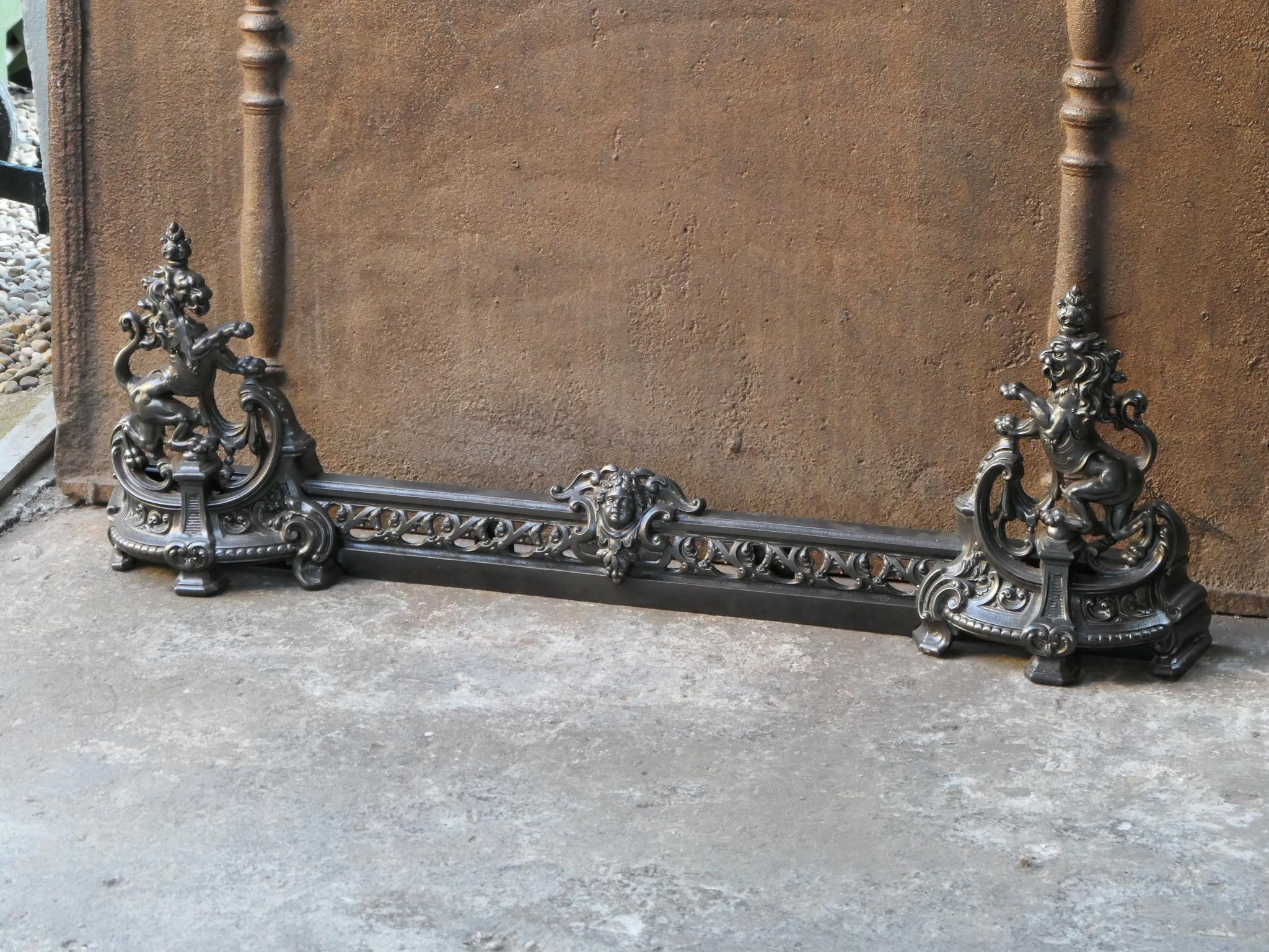 Napoleon III Antique French Fireplace Fender, 19th Century For Sale