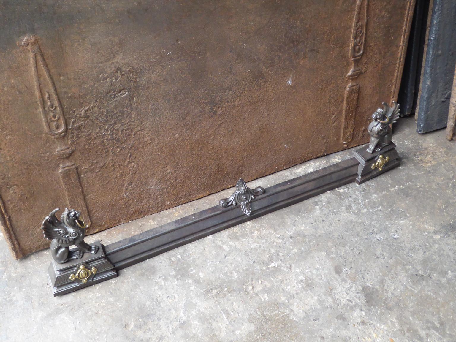 Antique French Fireplace Fender, 19th Century In Good Condition For Sale In Amerongen, NL