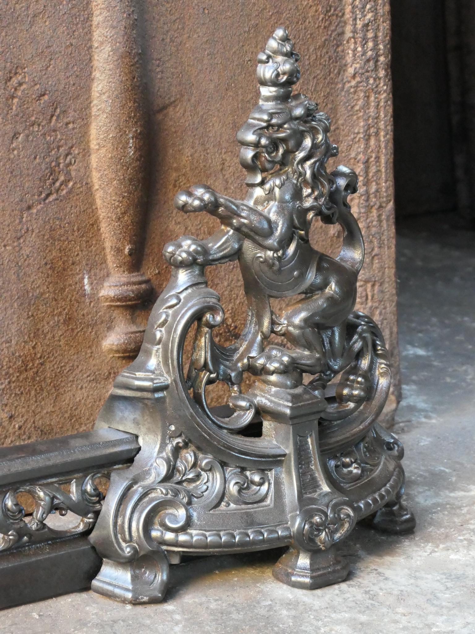 Défenseur de cheminée français ancien, XIXe siècle en vente 2