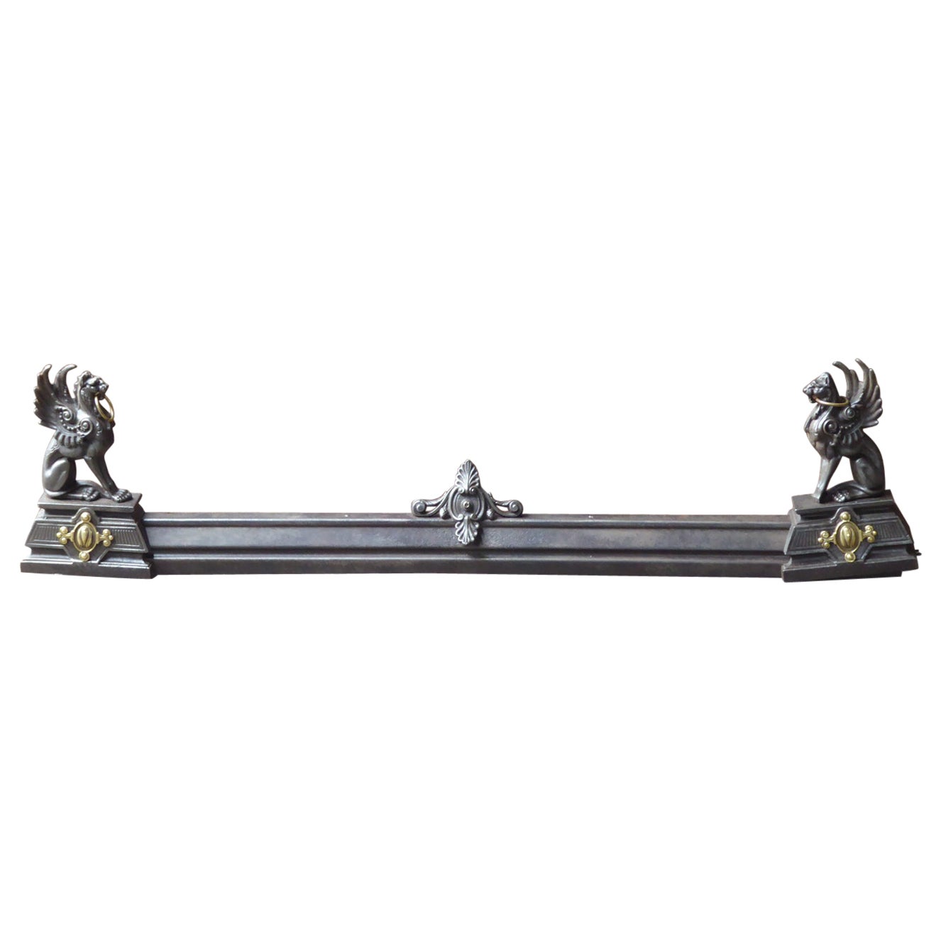 Antique French Fireplace Fender, 19th Century