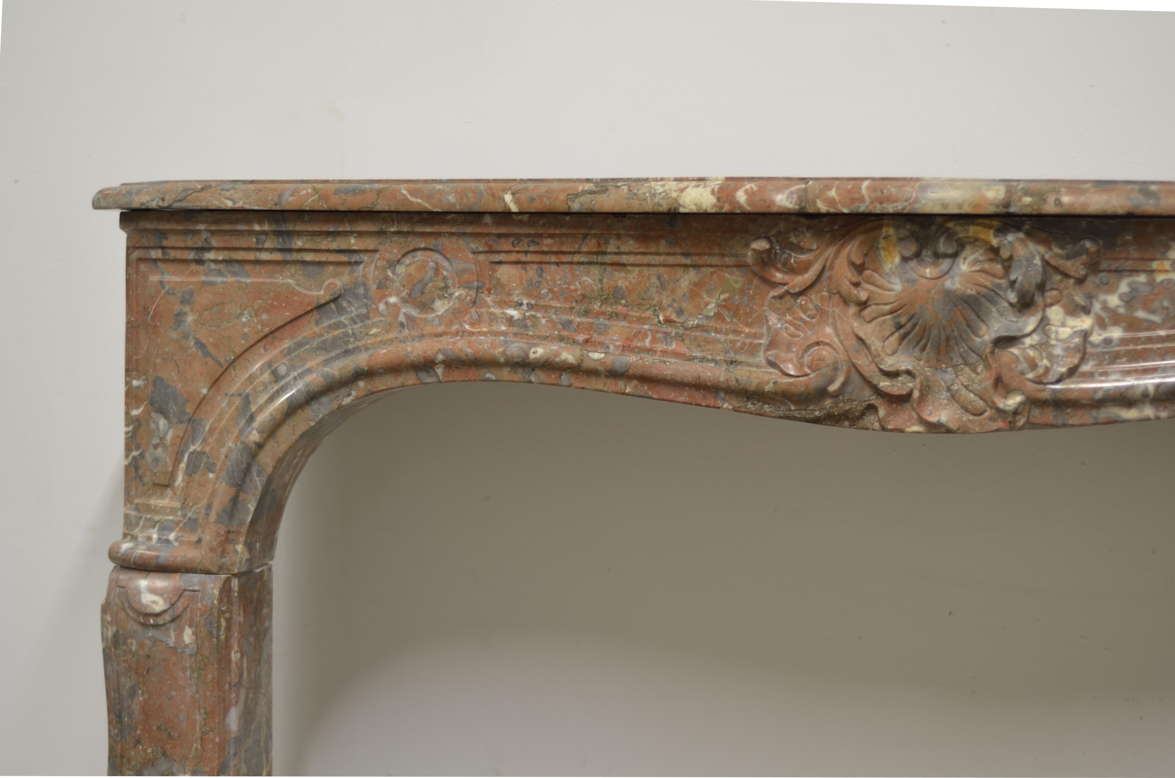 Marble Antique French Fireplace Mantel