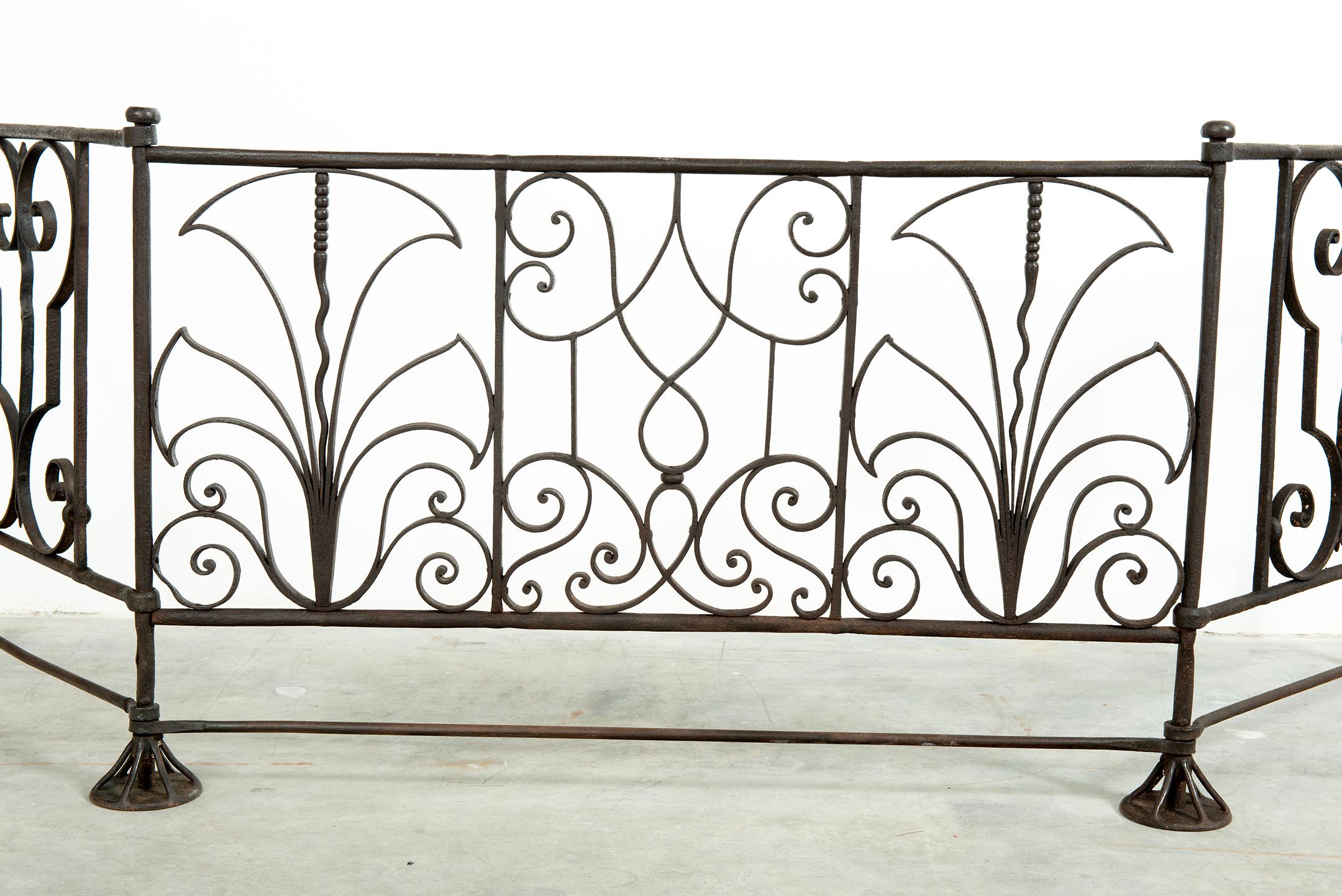 Iron Antique French Fireplace Screen / Gate For Sale