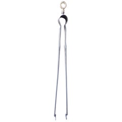 Antique French Fireplace Tongs, Fire Tongs, 19th Century