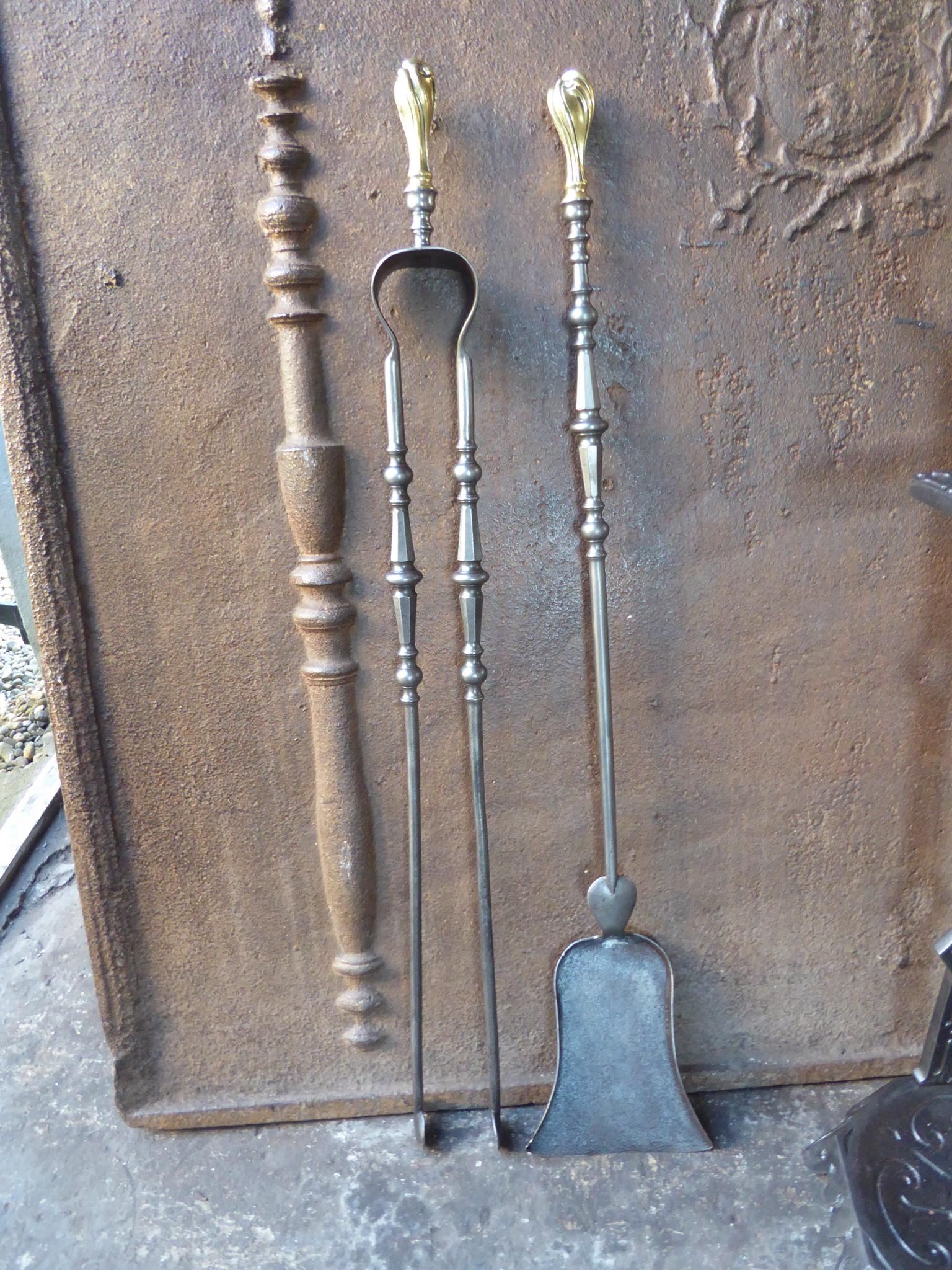 Antique French Fireplace Tools or Fire Tools, 19th-20th Century For Sale 4