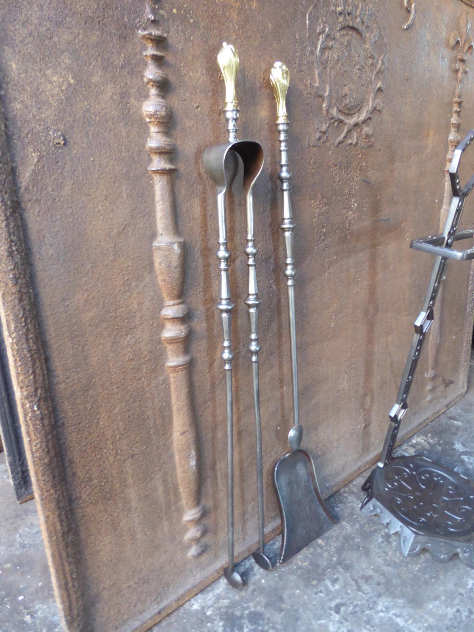 Antique French Fireplace Tools or Fire Tools, 19th-20th Century For Sale 5
