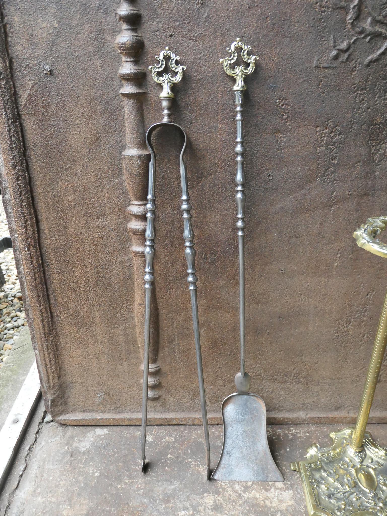 Antique French Fireplace Tools or Fire Tools, 19th-20th Century For Sale 7
