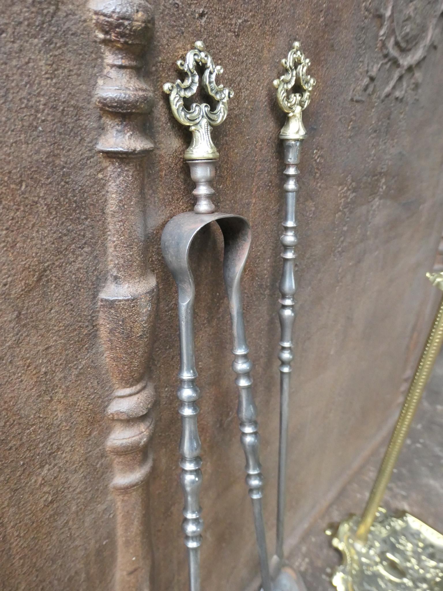 Antique French Fireplace Tools or Fire Tools, 19th-20th Century For Sale 8