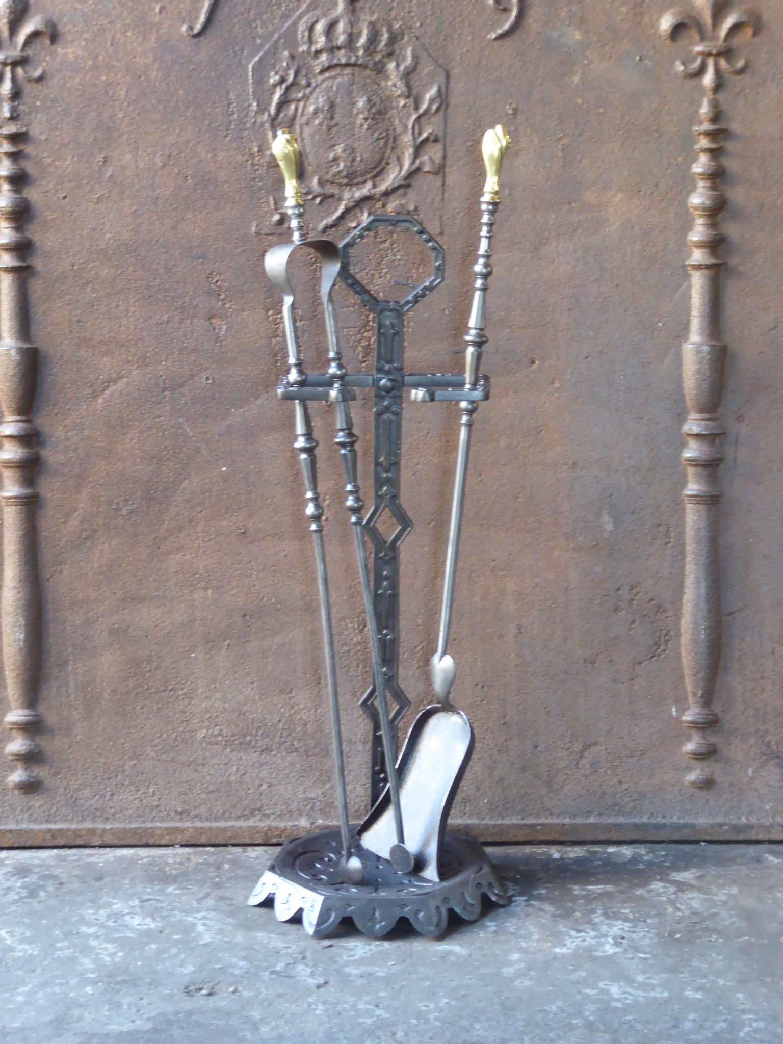 Napoleon III Antique French Fireplace Tools or Fire Tools, 19th-20th Century For Sale