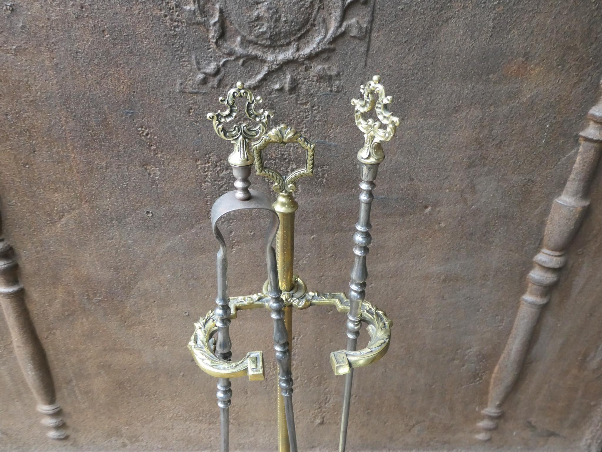 Antique French Fireplace Tools or Fire Tools, 19th-20th Century For Sale 2