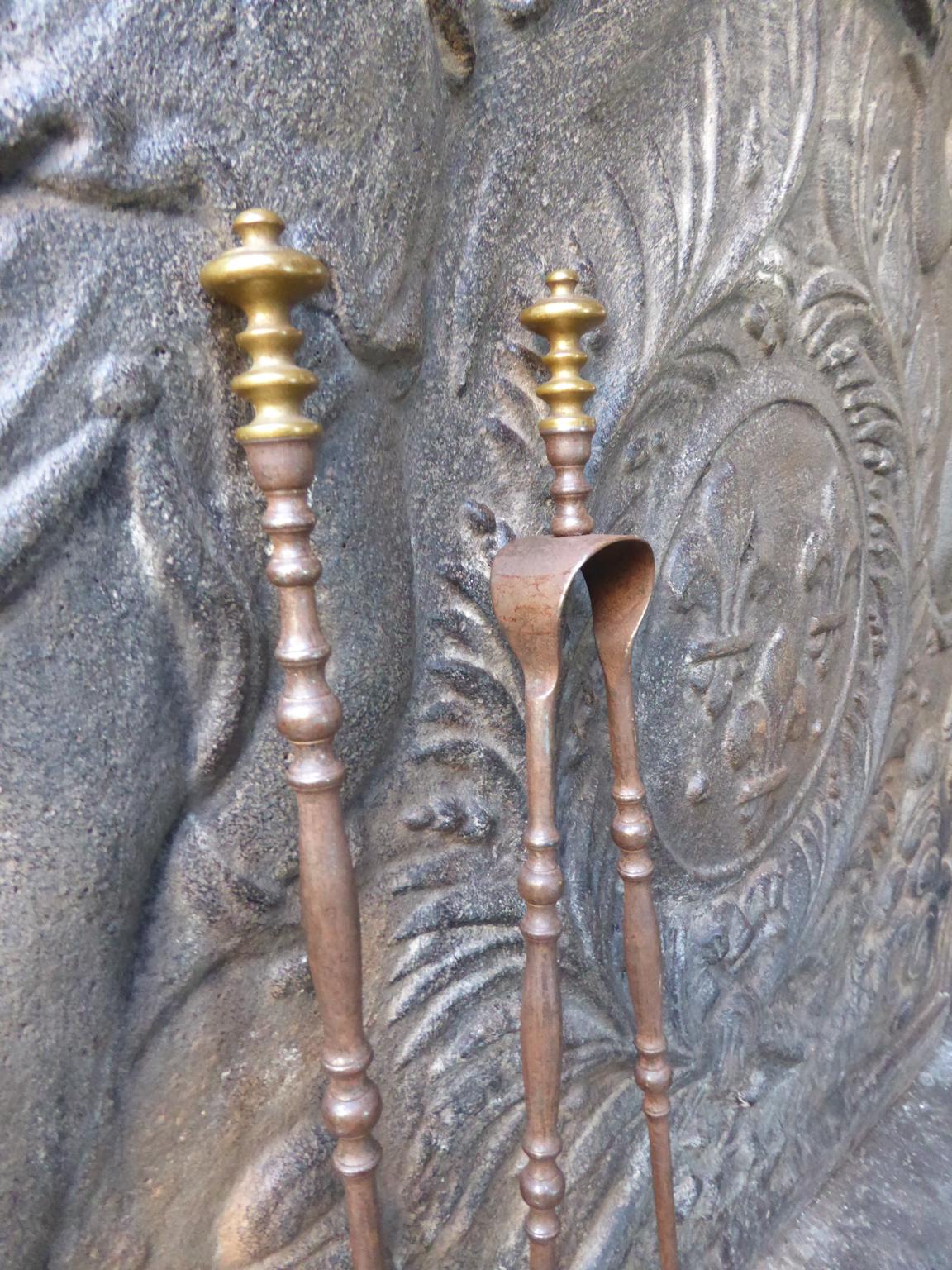 Antique French Napoleon III Fireplace Tools or Fire Tools, 19th Century 5