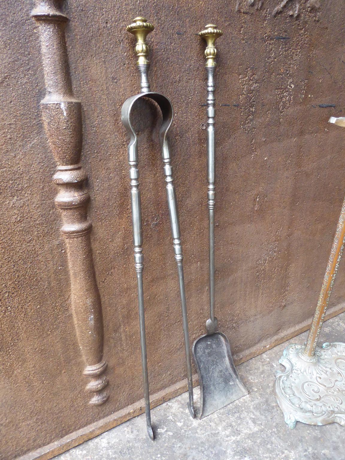 Antique French Fireplace Tools or Fire Tools, 19th Century 5