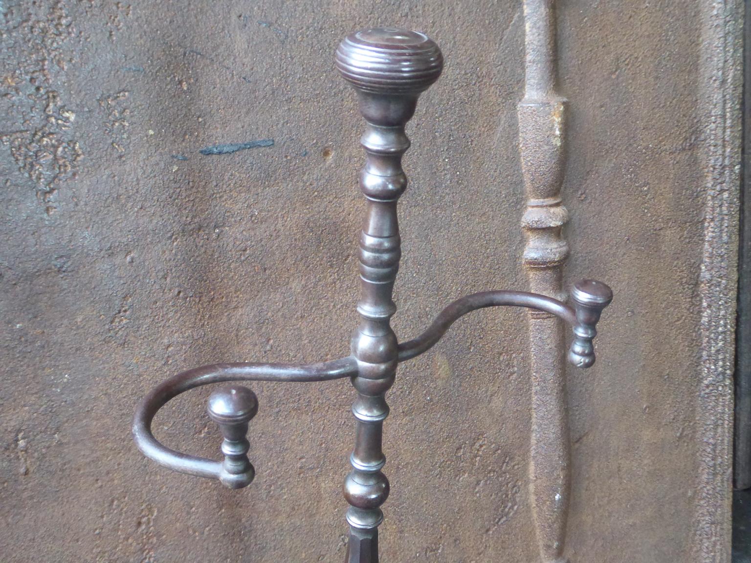 Antique French Fireplace Tools or Fire Tools, 19th Century 5