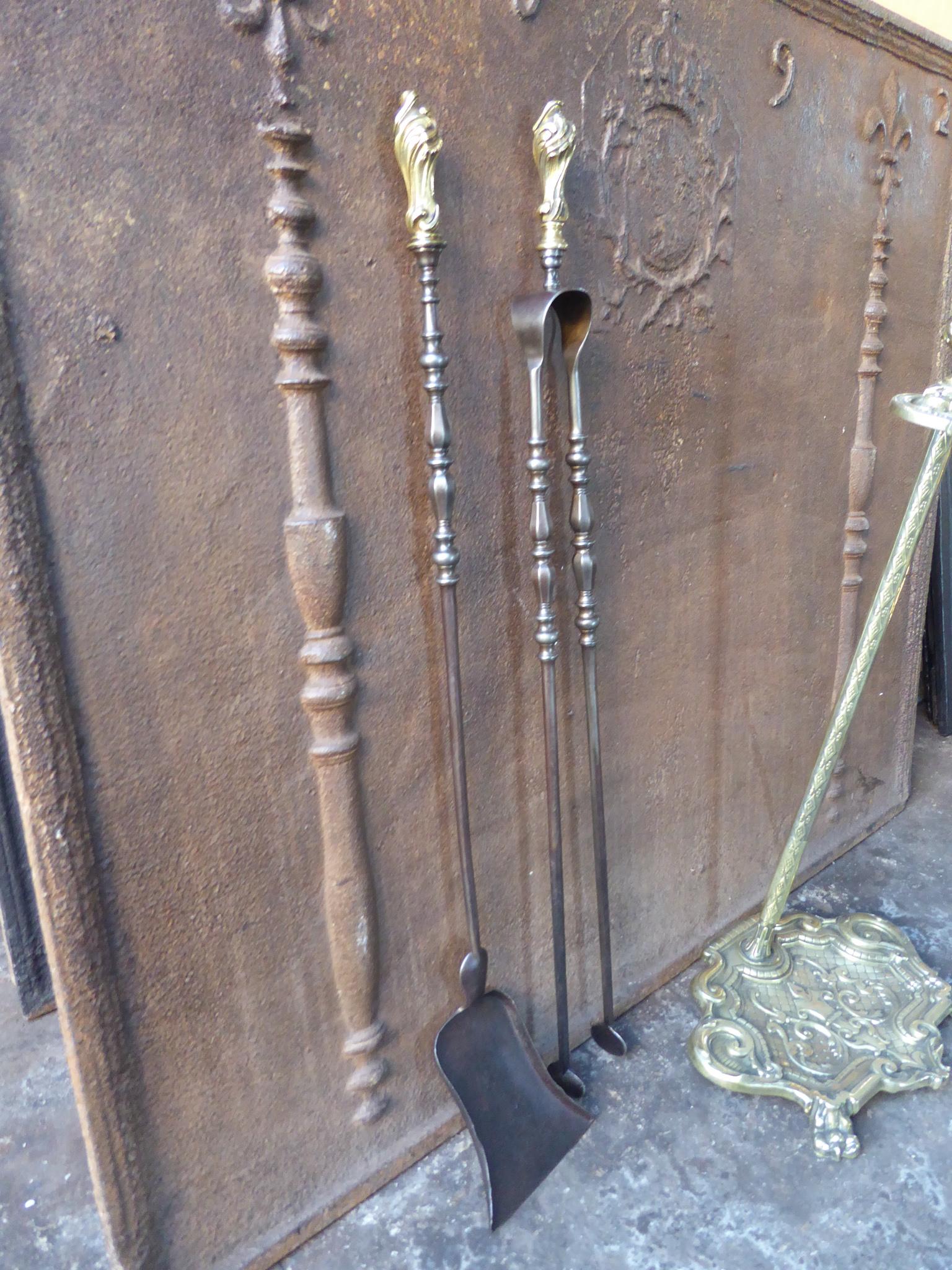 Antique French Fireplace Tools or Fire Tools, 19th Century For Sale 5