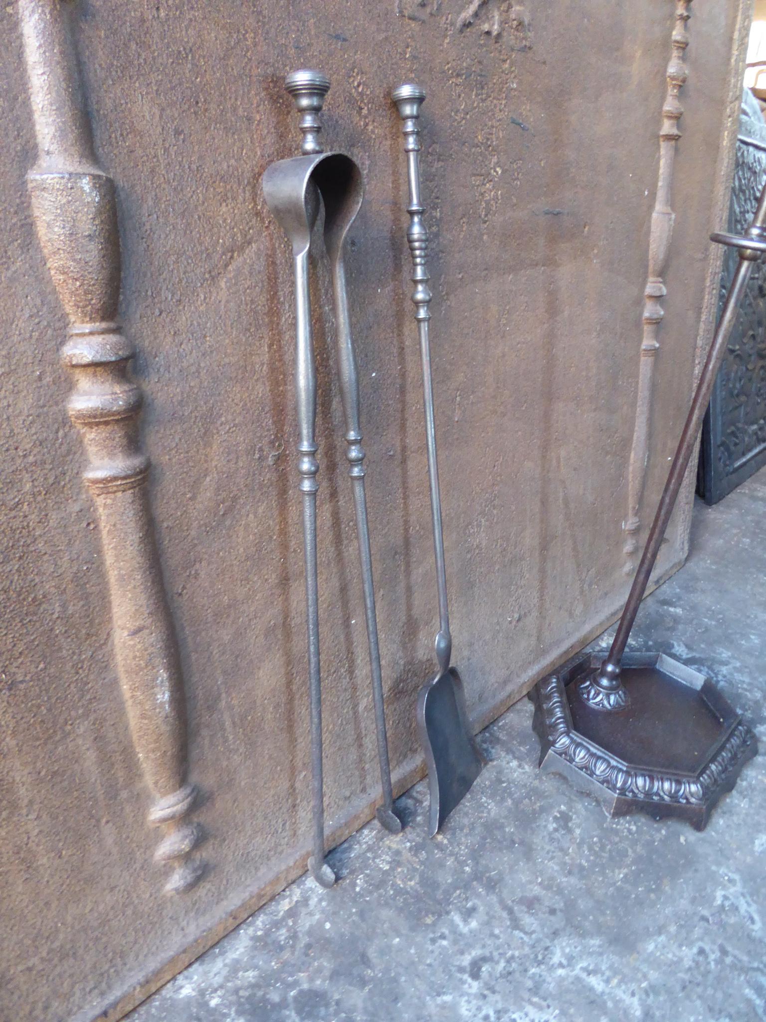 Antique French Fireplace Tools or Fire Tools, 19th Century 7
