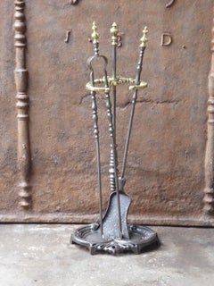 Antique French Fireplace Tools or Fire Tools, 19th Century