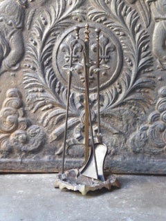 Antique French Fireplace Tools or Fire Tools, 19th Century