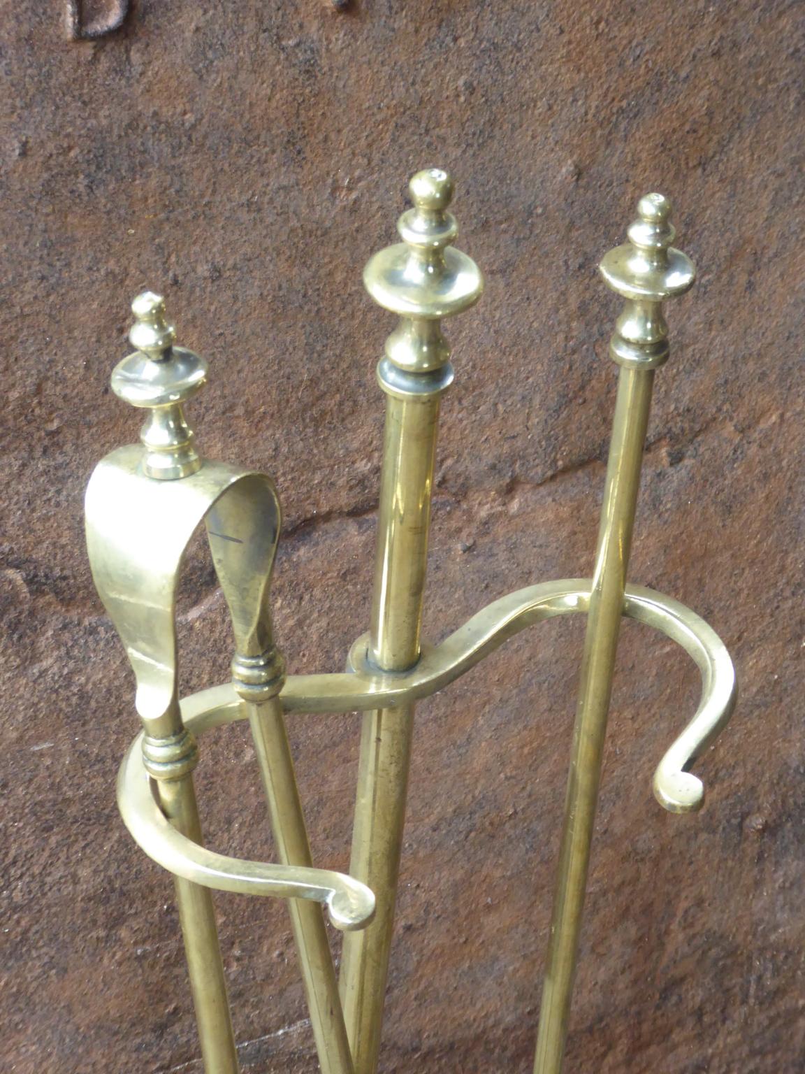 Antique French Fireplace Tools or Fire Tools, 19th Century In Good Condition For Sale In Amerongen, NL