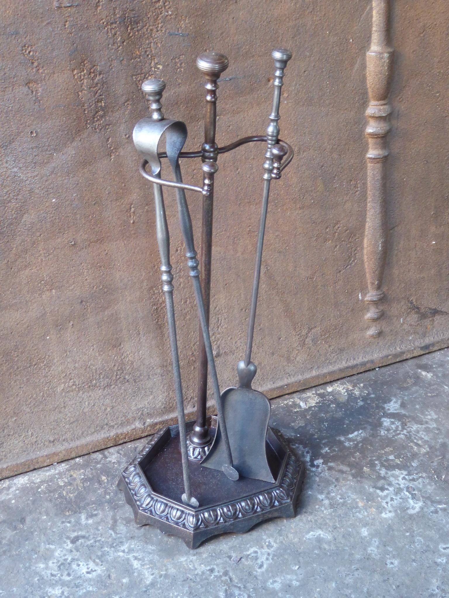 Antique French Fireplace Tools or Fire Tools, 19th Century In Good Condition In Amerongen, NL