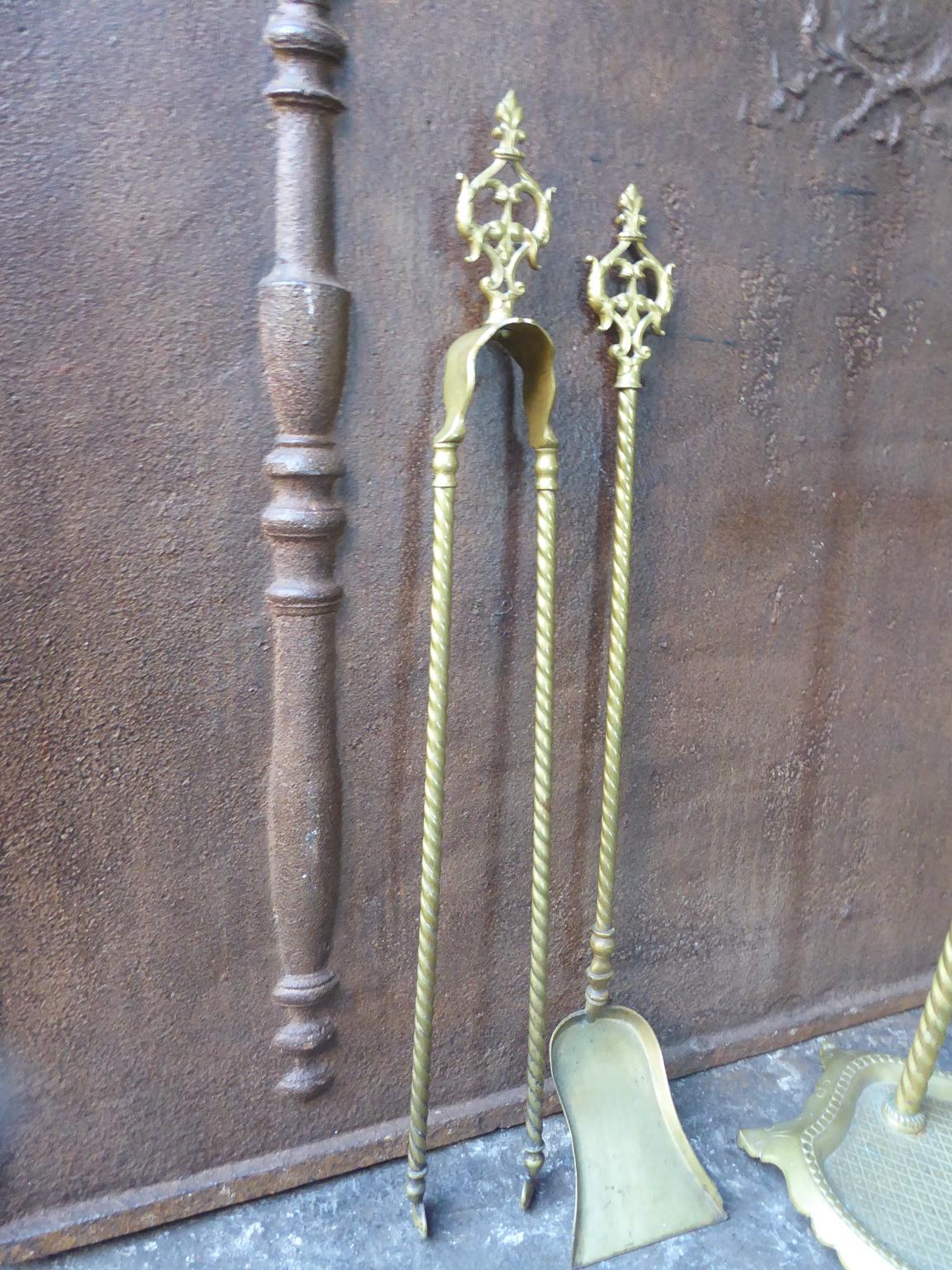 Antique French Fireplace Tools or Fire Tools, 19th Century 2