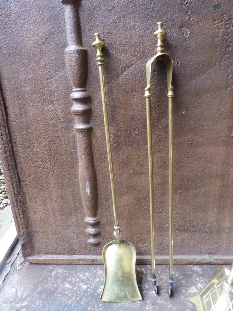 Antique French Fireplace Tools or Fire Tools, 19th early 20th Century