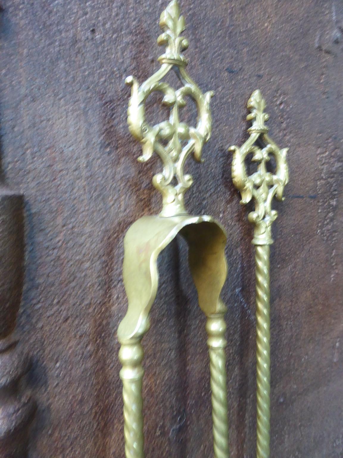 Antique French Fireplace Tools or Fire Tools, 19th Century 3