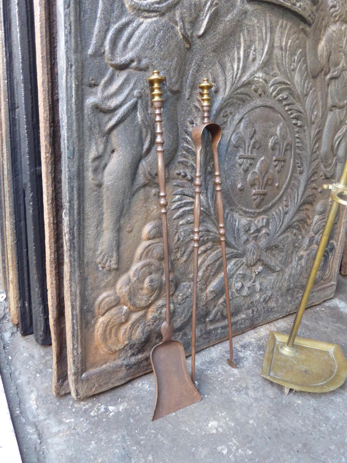 Antique French Napoleon III Fireplace Tools or Fire Tools, 19th Century 4
