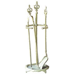 Antique French Fireplace Tools or Fire Tools, 19th Century