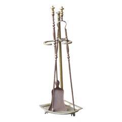 Outils de cheminée ou outils à feu anciens français Napoléon III, 19e siècle