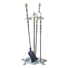 Antique French Fireplace Tools or Fire Tools, 19th Century