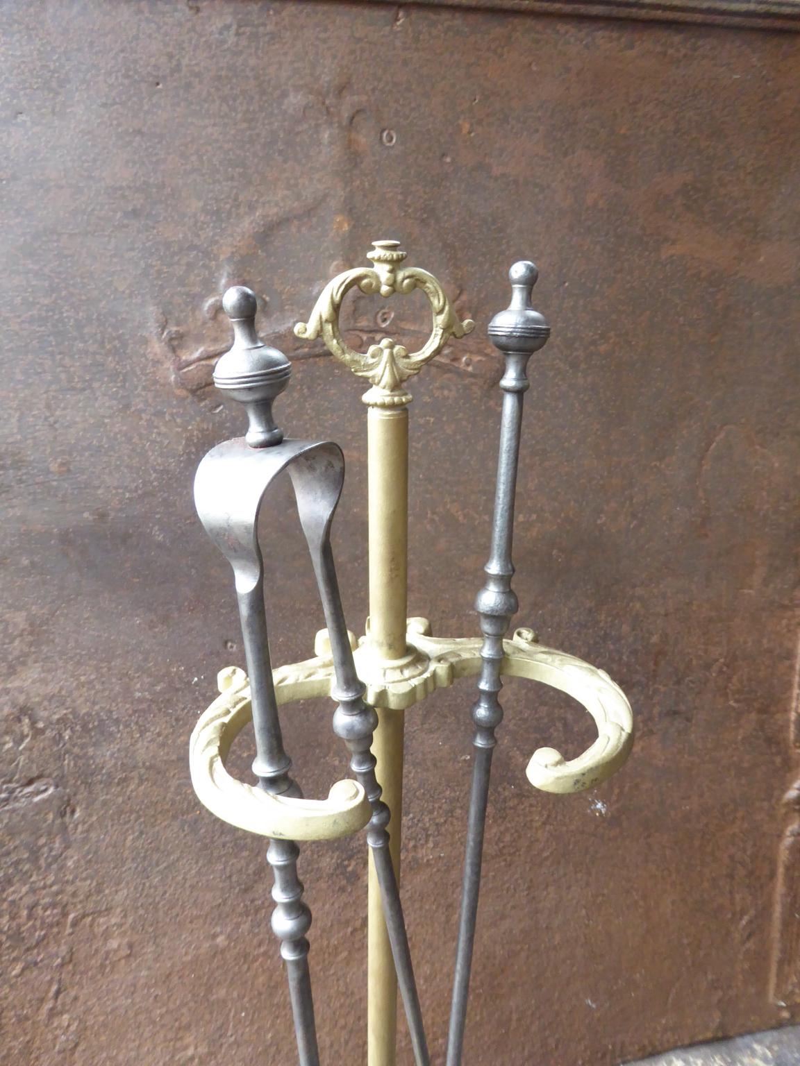 Antique French Fireplace Tools or Fire Tools, 19th - Early 20th Century In Good Condition In Amerongen, NL