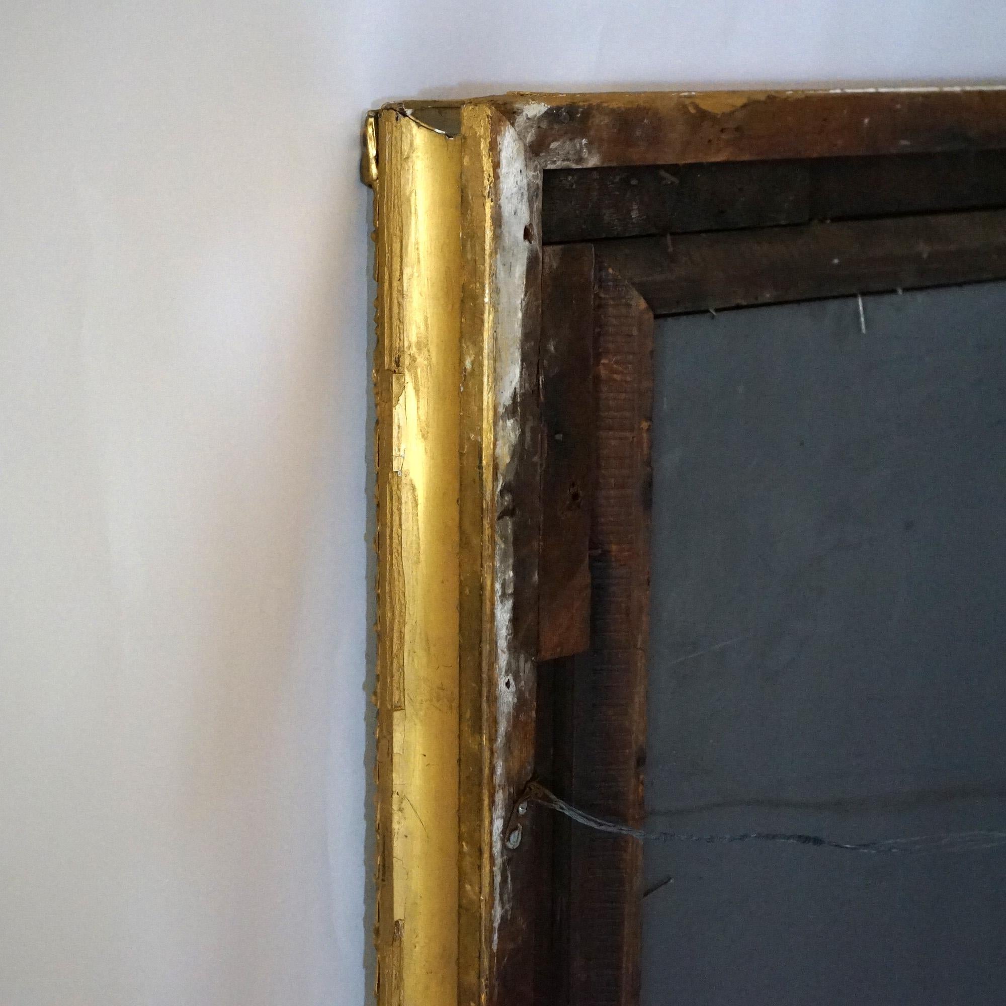 Antique miroir mural encadré en bois doré de première finition française C1900 en vente 7