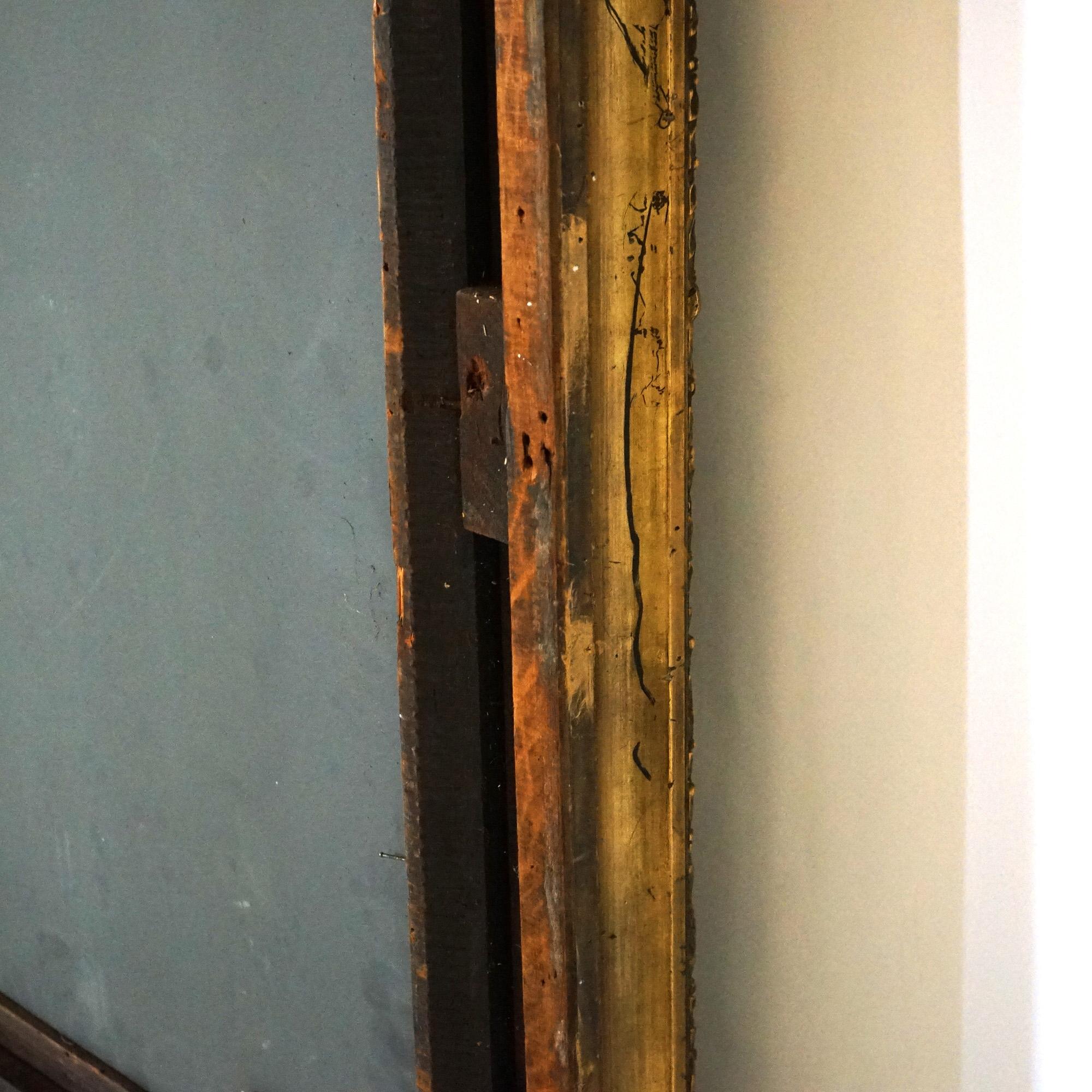 Antique miroir mural encadré en bois doré de première finition française C1900 en vente 8