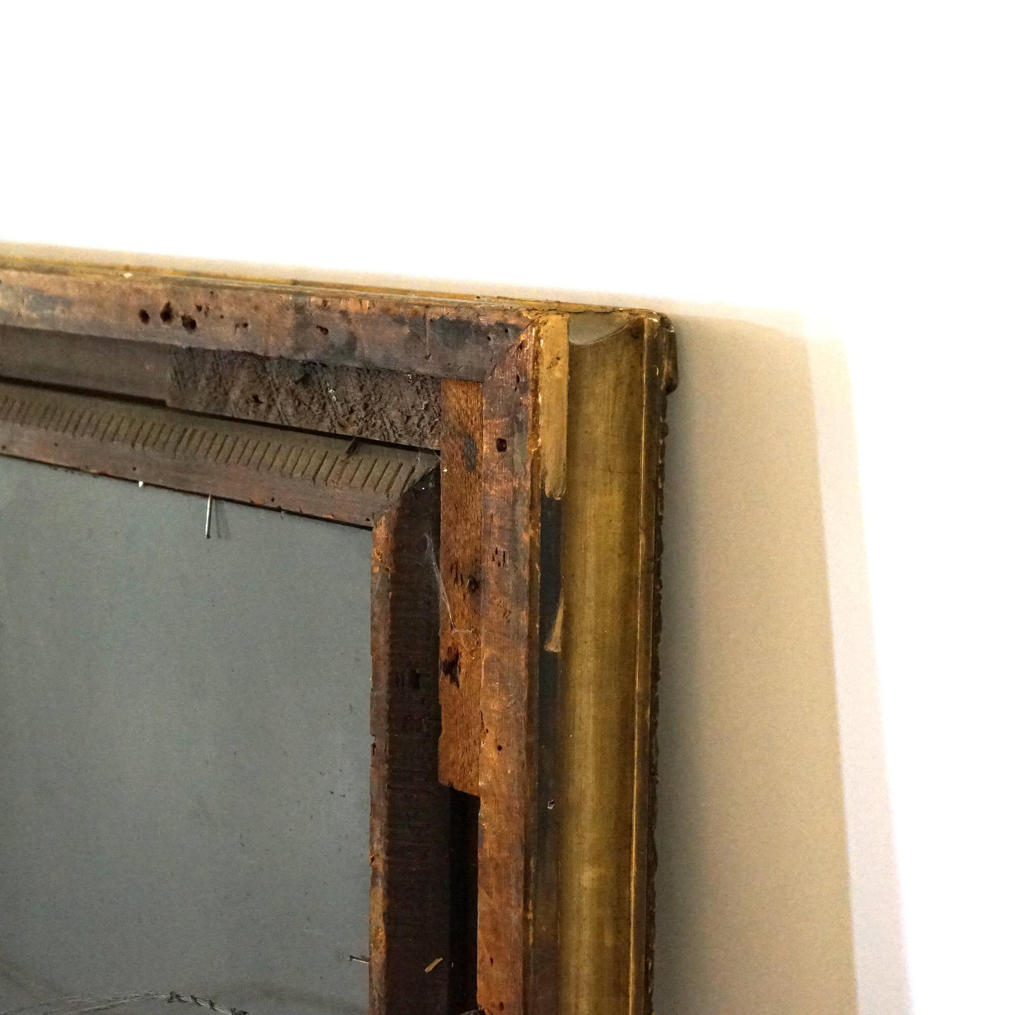 Antique miroir mural encadré en bois doré de première finition française C1900 en vente 9