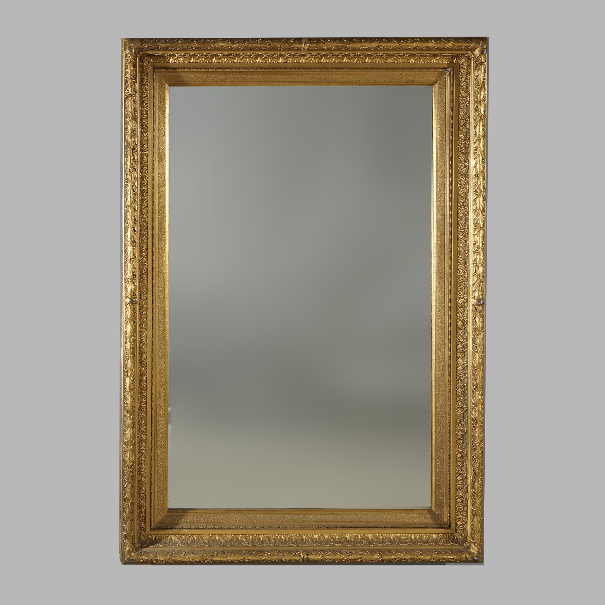 Miroir mural ancien en bois doré d'origine française C1900

Mesures - 44 