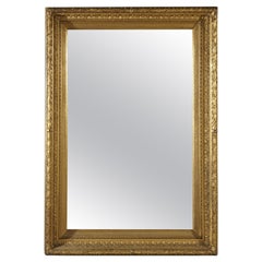 Antique miroir mural encadré en bois doré de première finition française C1900